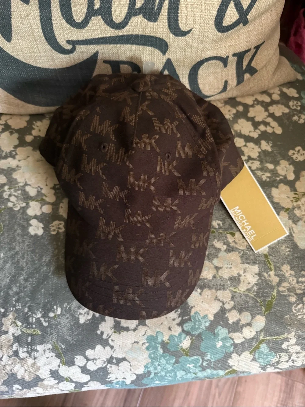 Michael Kors Brown MK Logo Baseball Cap